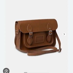 NWOT Cambridge 13 inch Satchel Brown Leather Bag